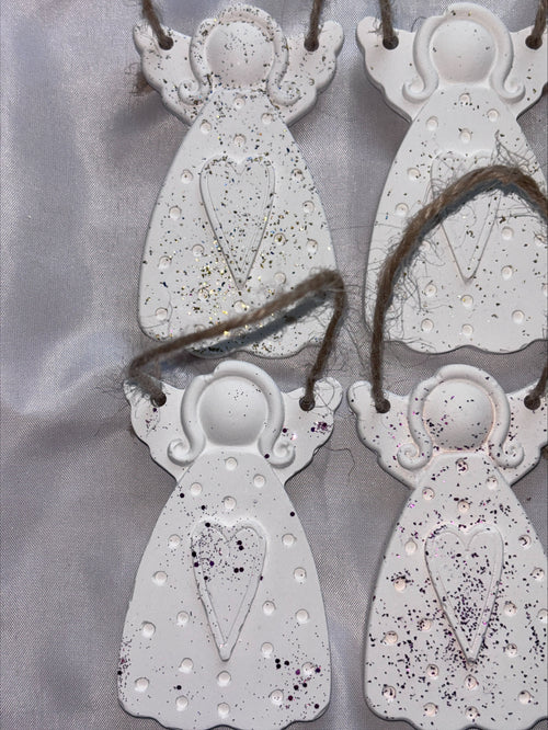 Angels set 6 tree decorations