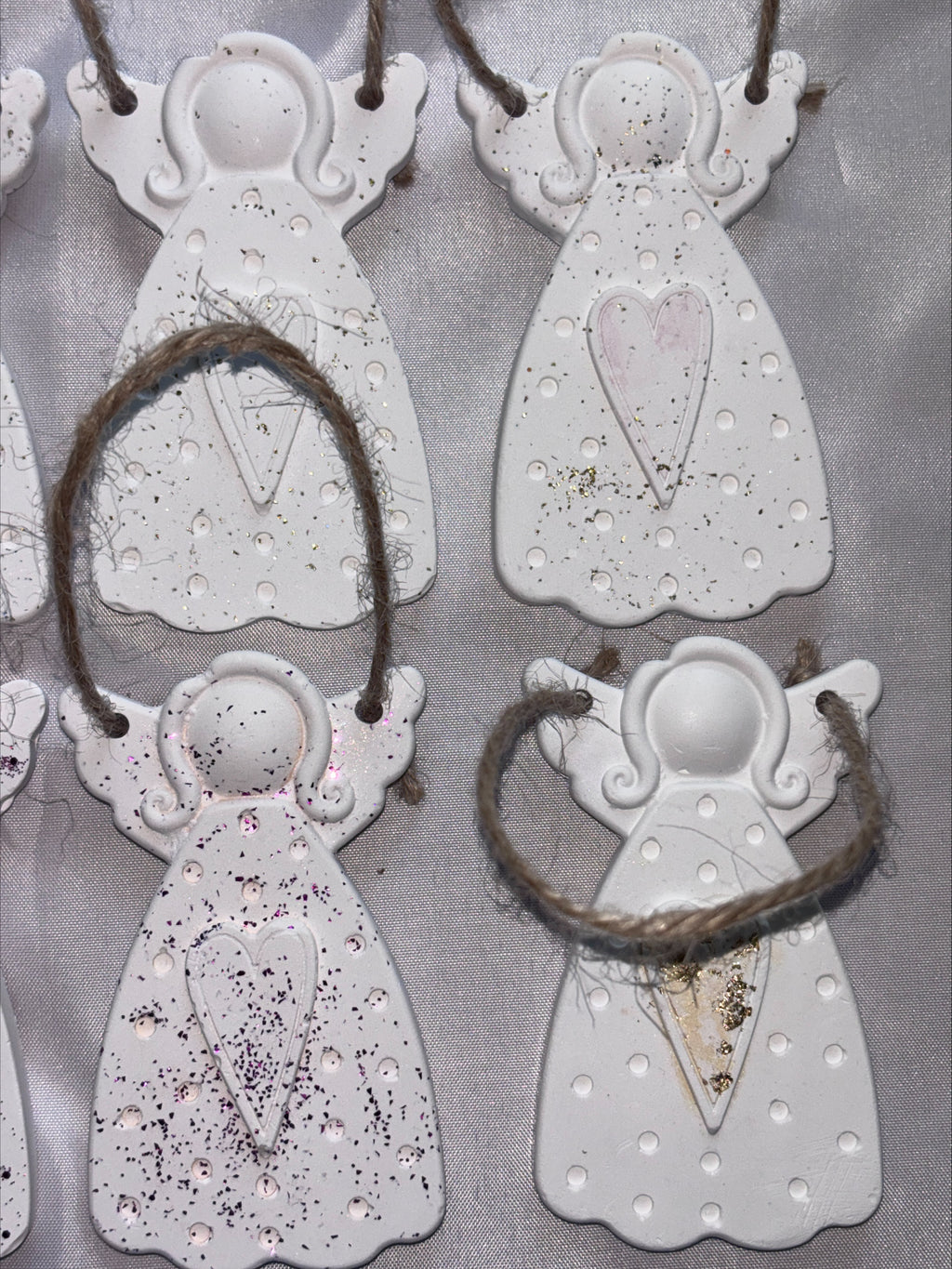 Angels set 6 tree decorations