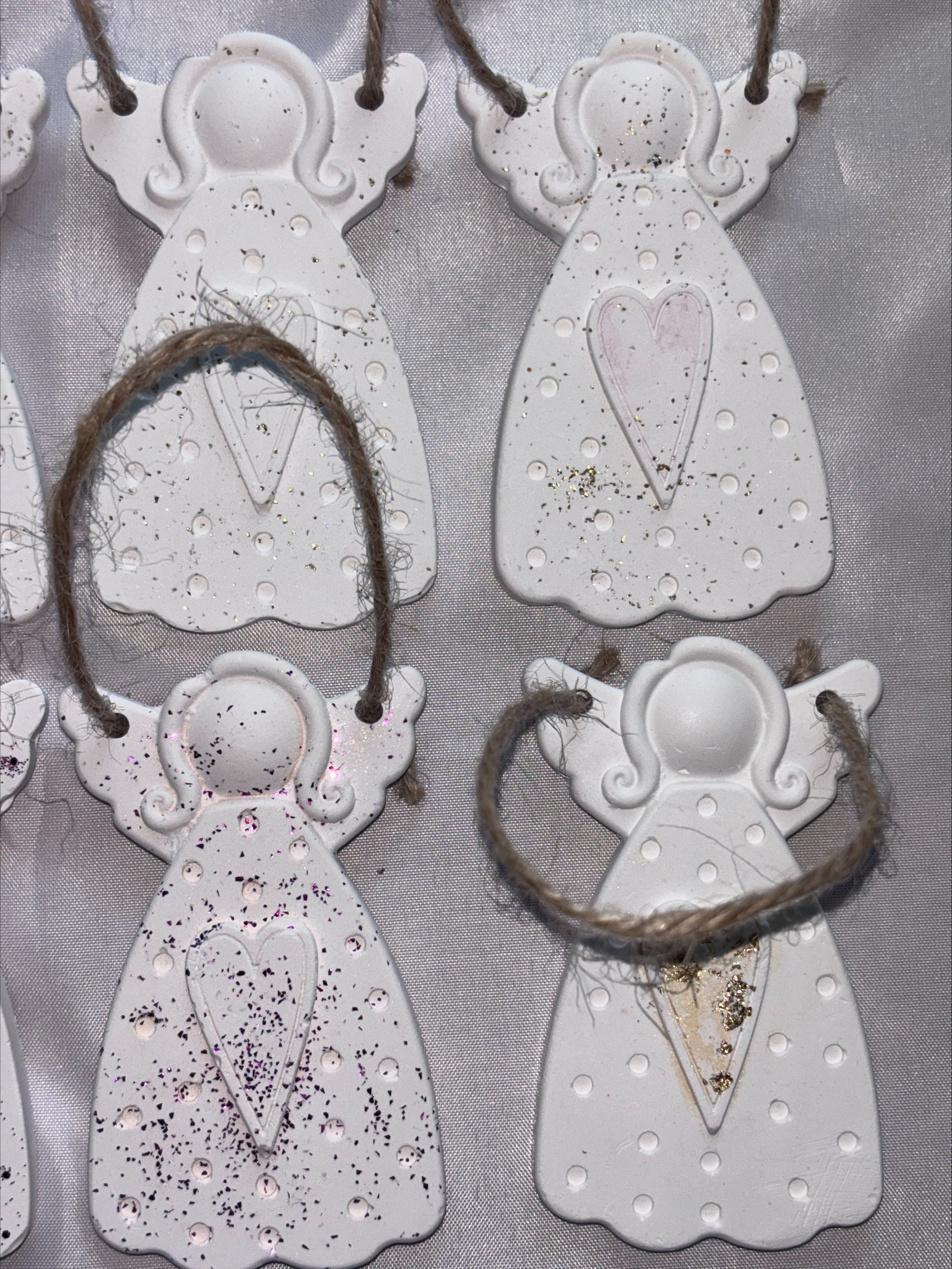Angels set 6 tree decorations