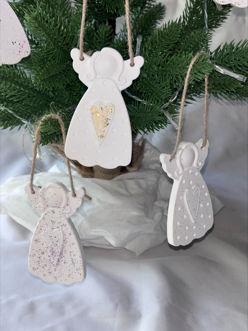 Angels set 6 tree decorations