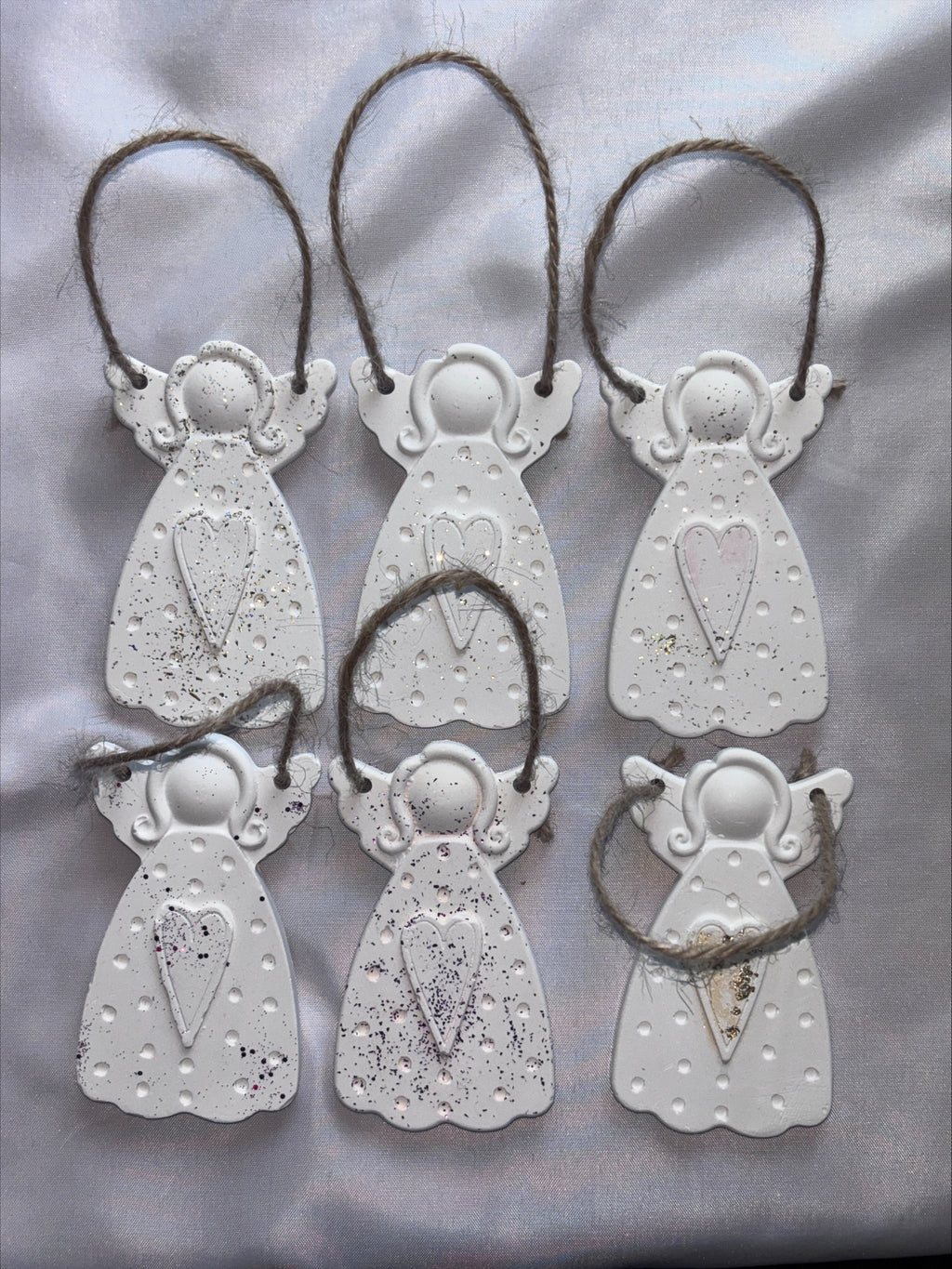 Angels set 6 tree decorations
