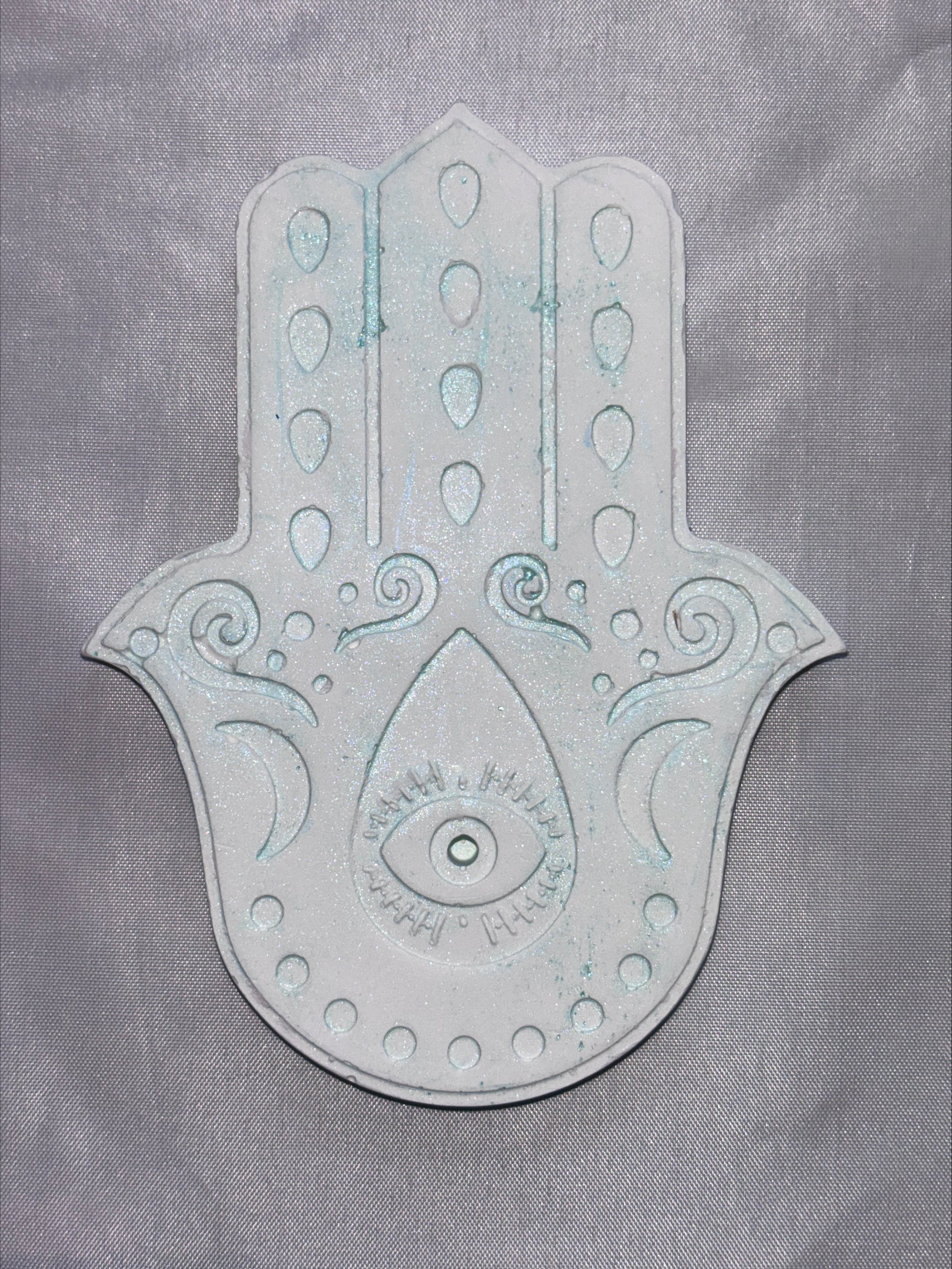 Incense holder Mandala hand Green