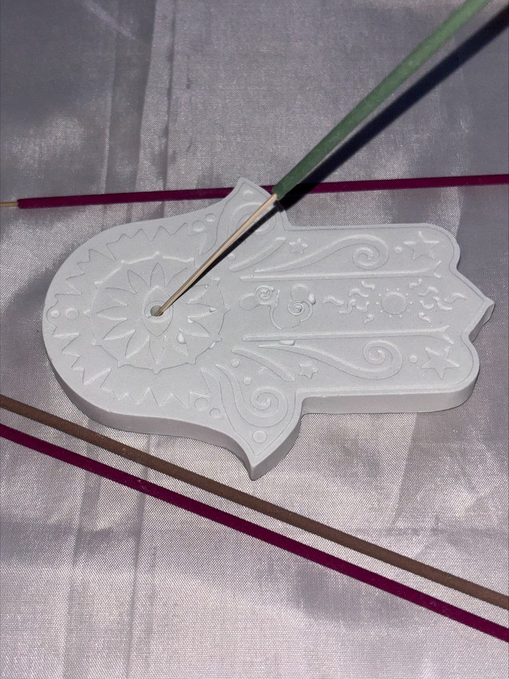 Incense holder Mandala hand mint