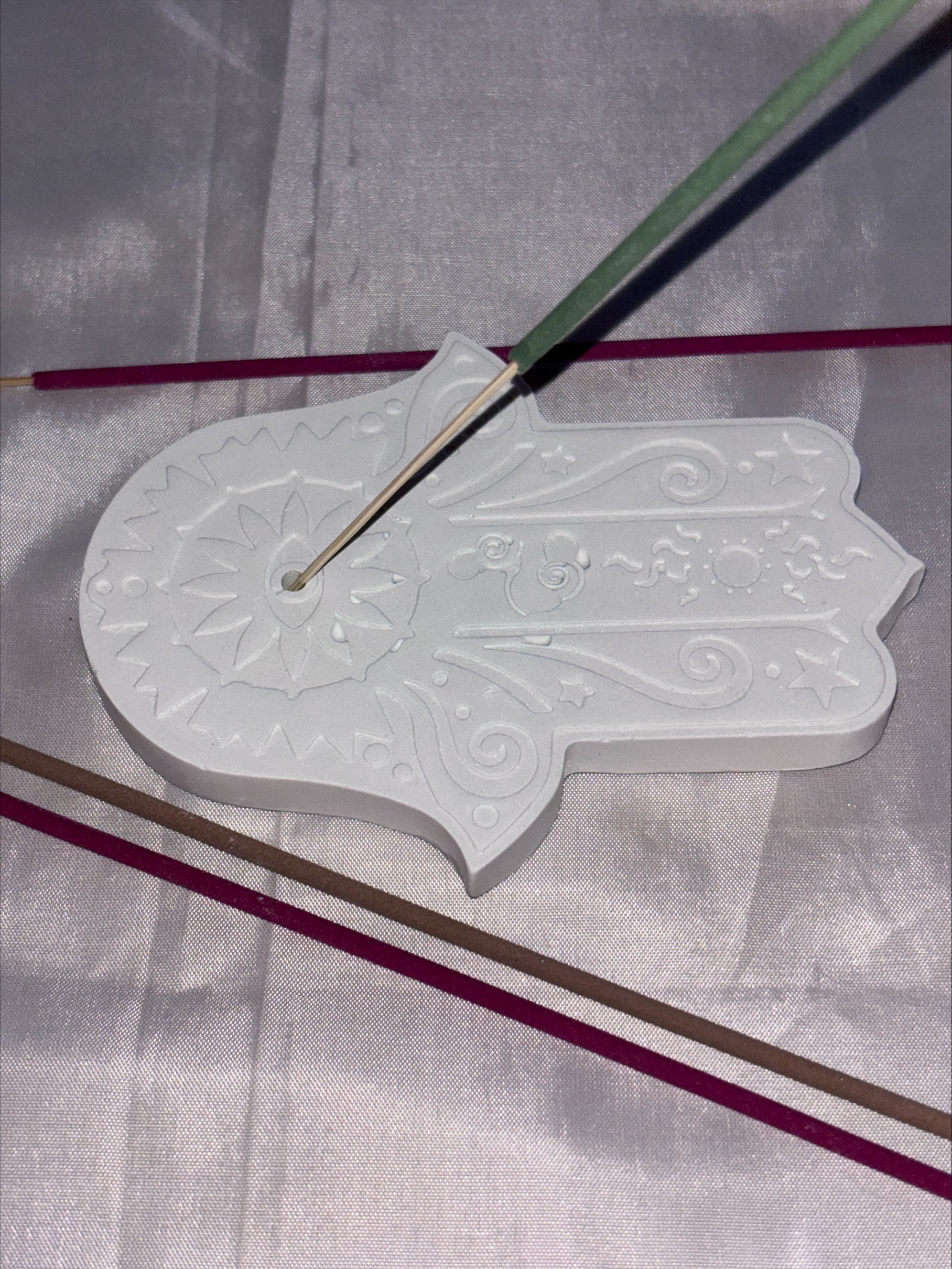 Incense holder Mandala hand mint