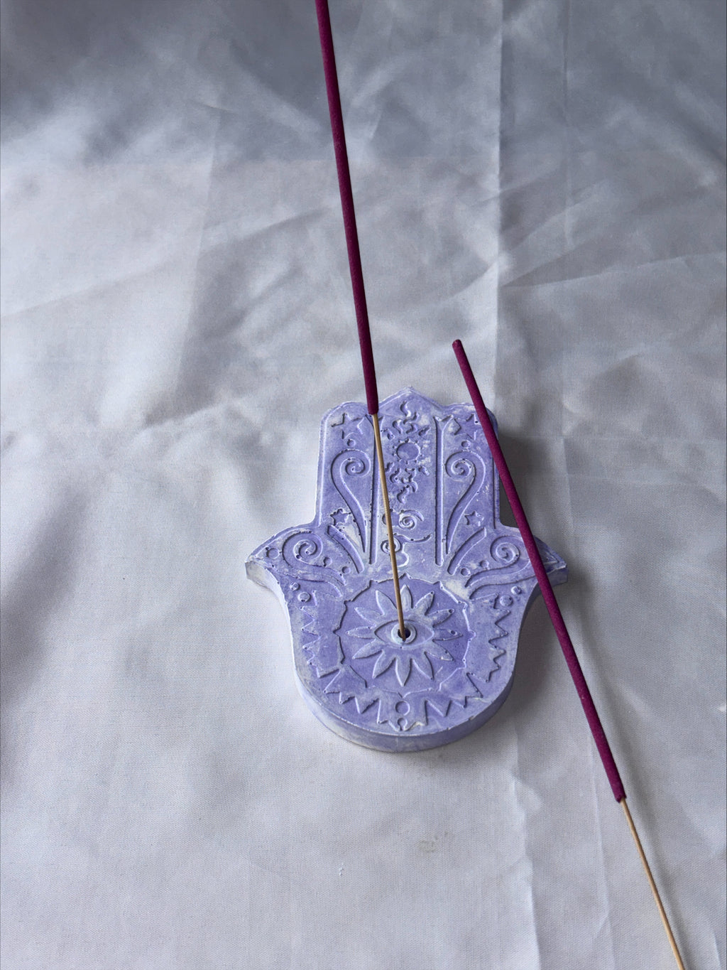 Incense holder Mandala hand Purple