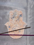 Incense holder Mandala hand orange