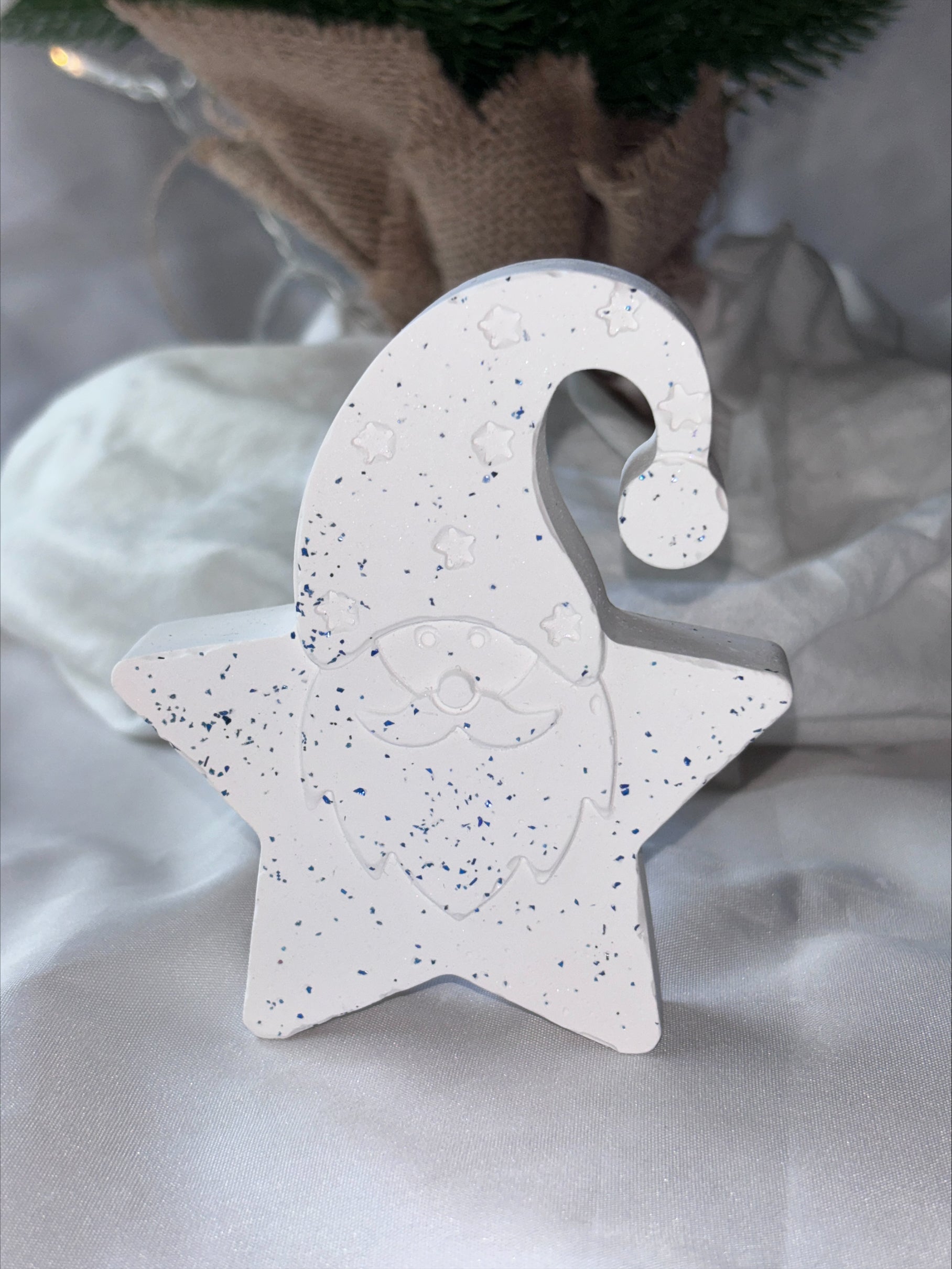 Christmas Santa star blue
