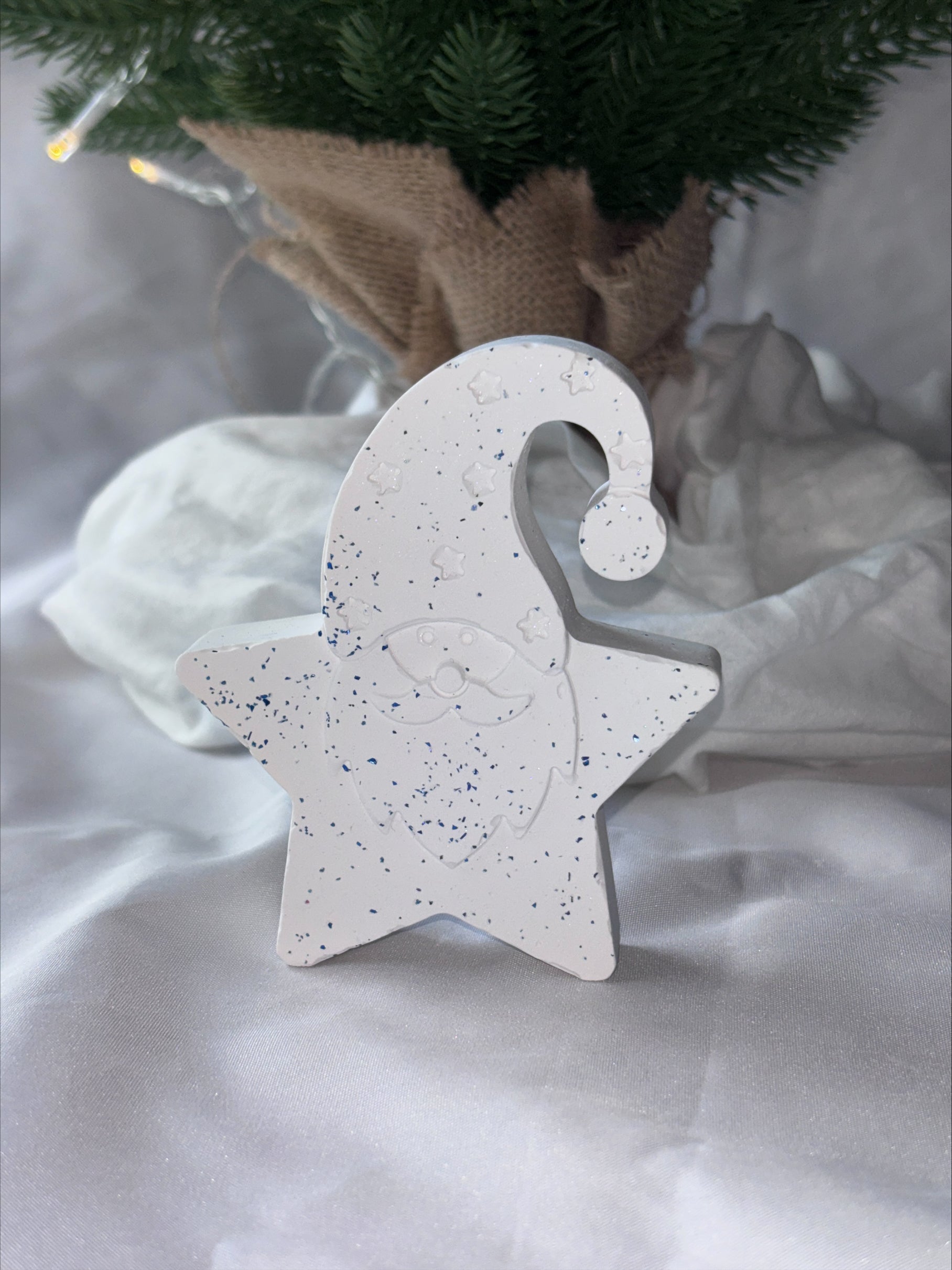 Christmas Santa star blue