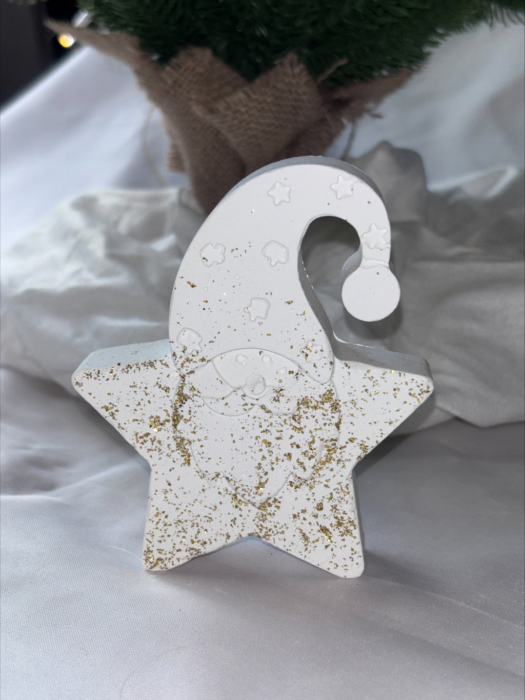 Christmas Santa star gold